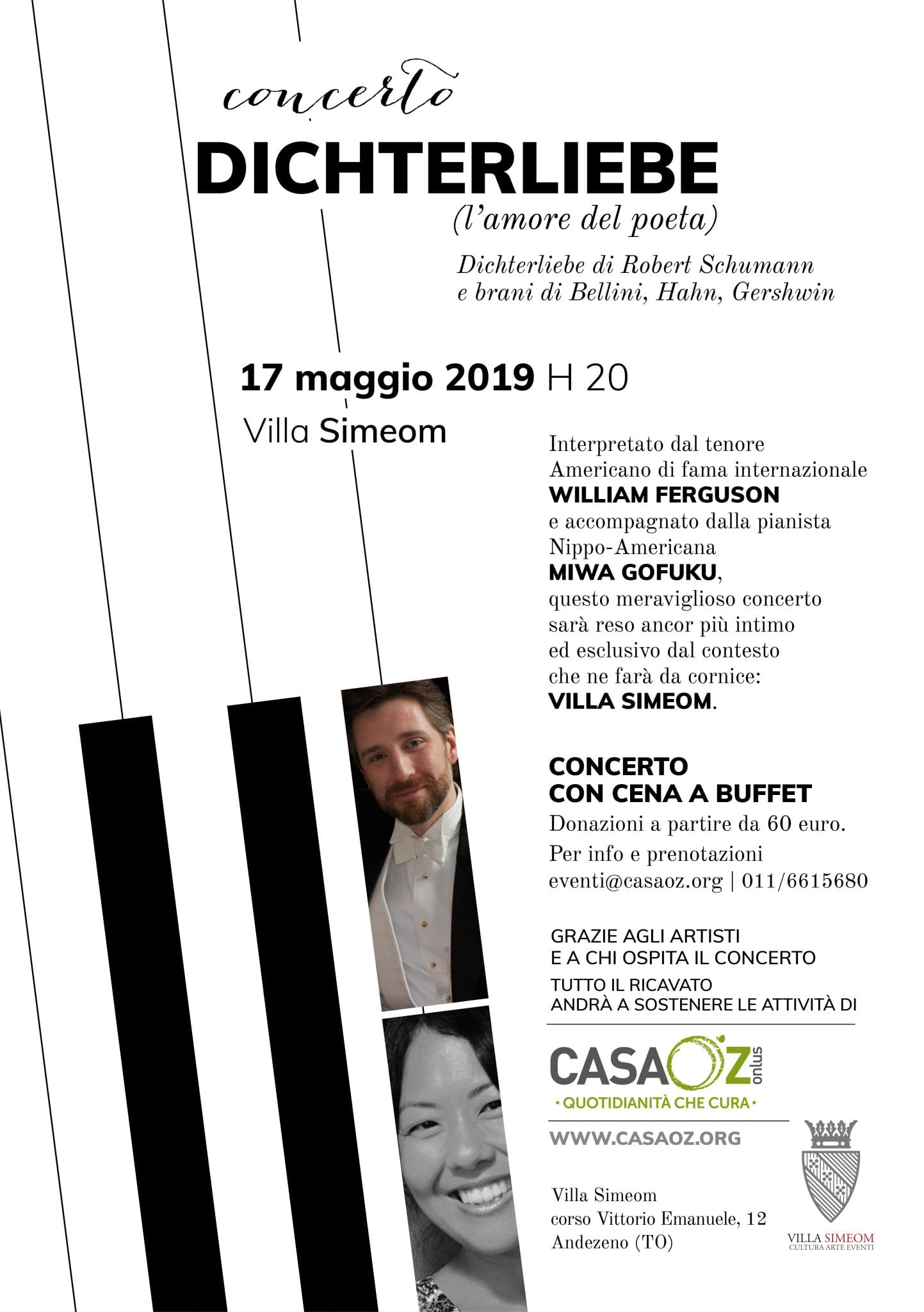 Concerto Dichterliebe: un regalo internazionale per CasaOz