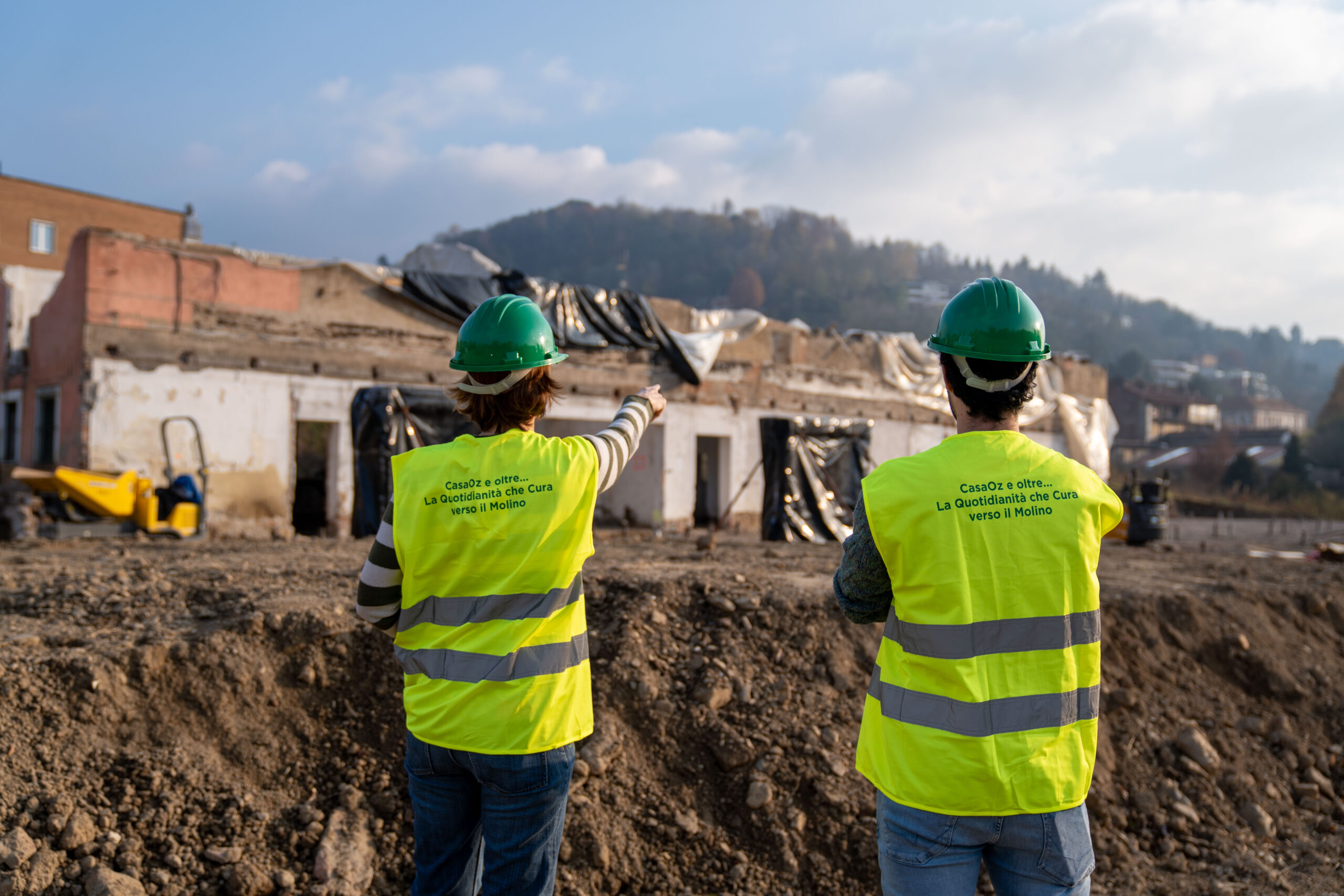 Il cantiere dell’ampliamento di CasaOz al Molino
