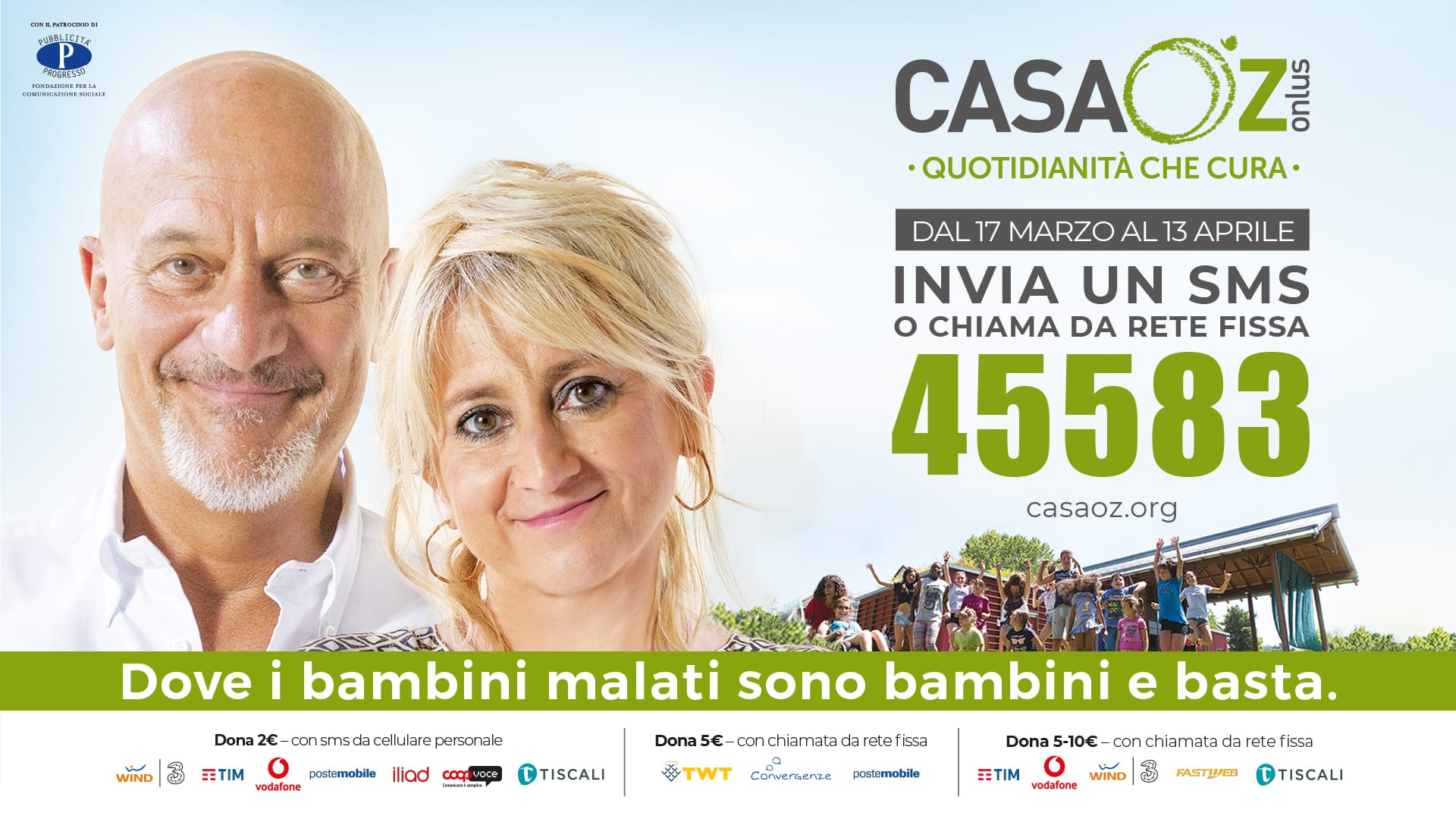 Campagna sms 2019 – Accoglienza che cura